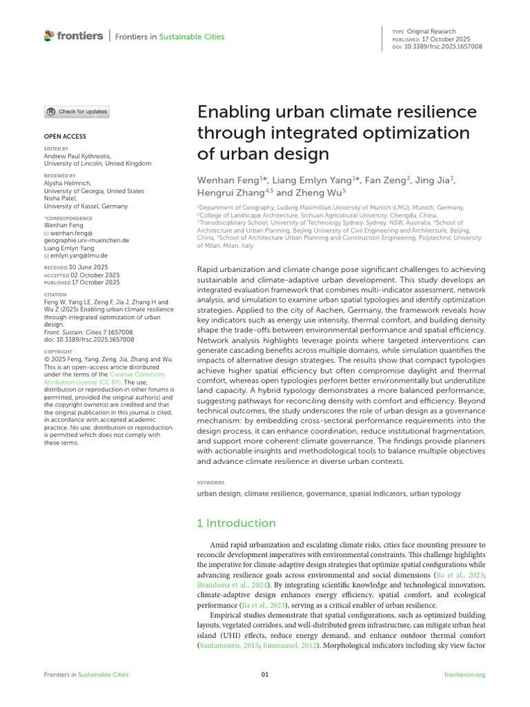 Urban Design for Climate Resilience | PDF | Governance | Climate Resilience