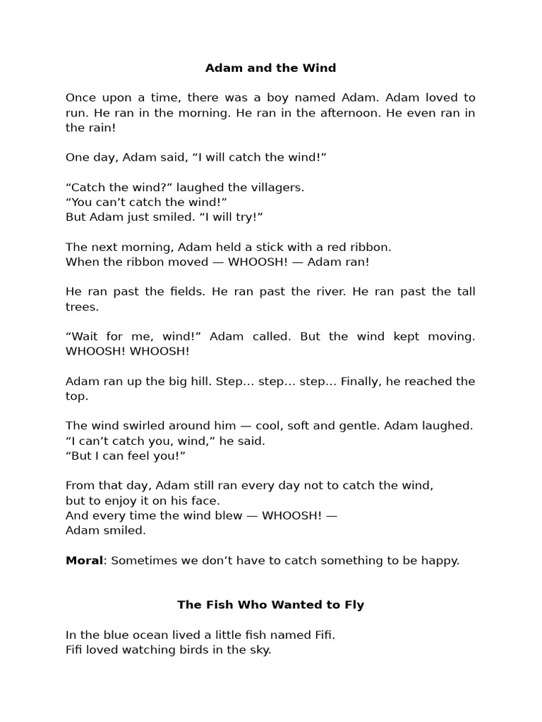 ENGLISH STORY | PDF | Trees