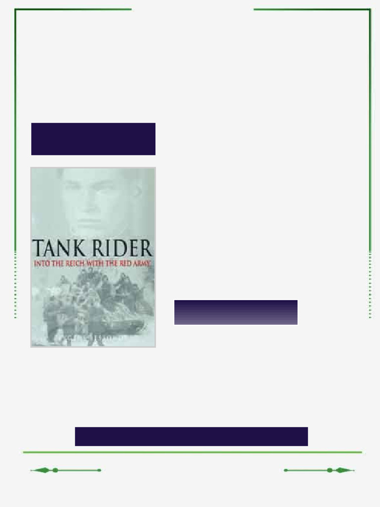 Tank Rider Into the Reich with the Red Army First Edition Evgeni ...