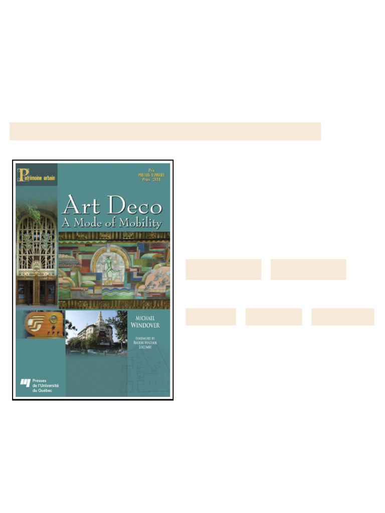 Art Deco A Mode of Mobility Michael Windover - ebook and textbook ...