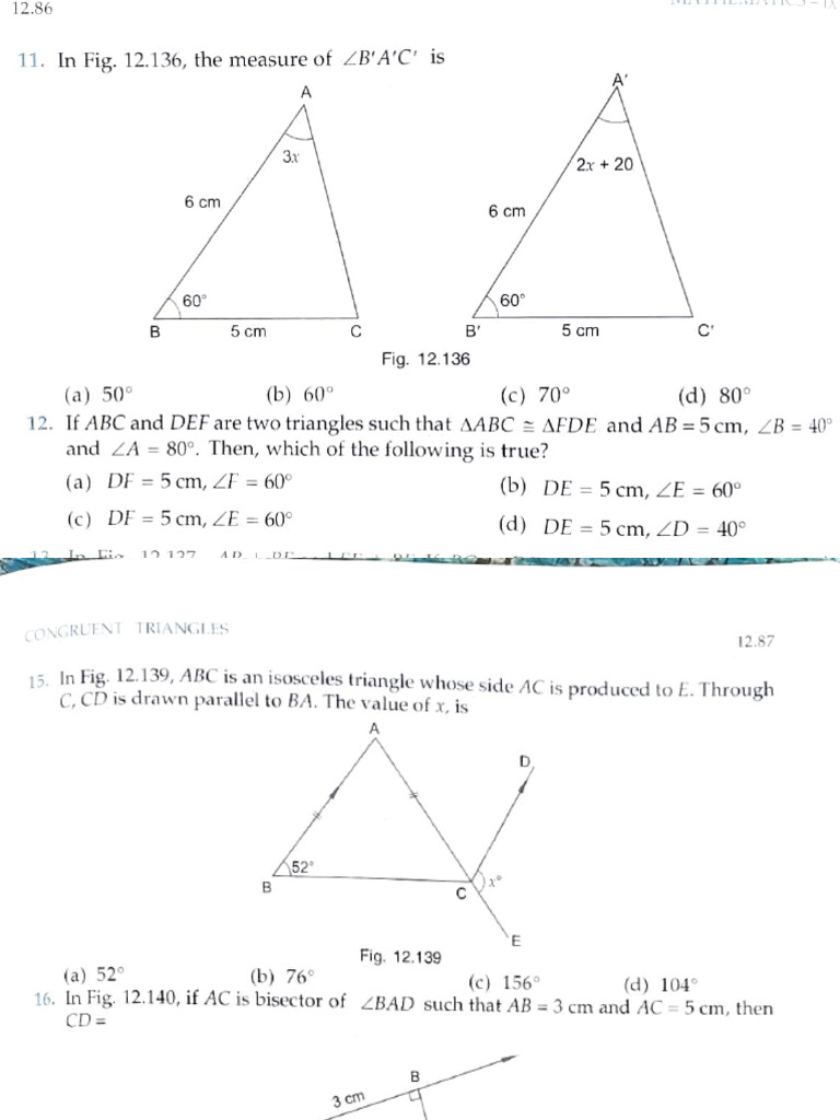 Geometry Problems on Triangles and Squares | PDF | Triangle | Geometry