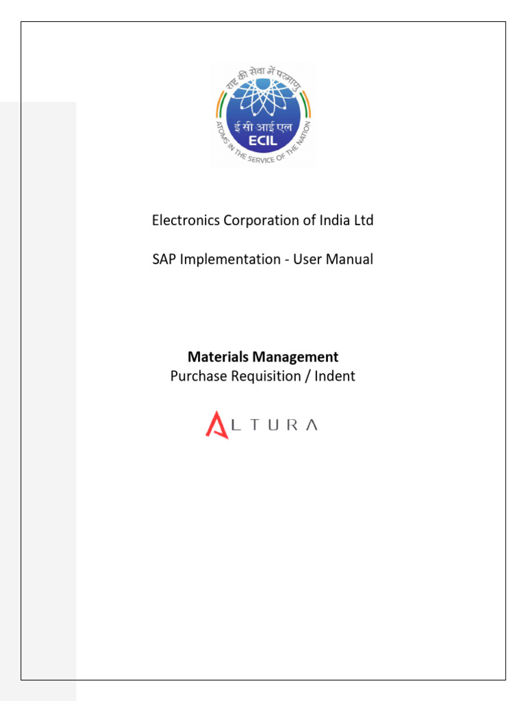 SAP MM Purchase Requisition Manual | PDF