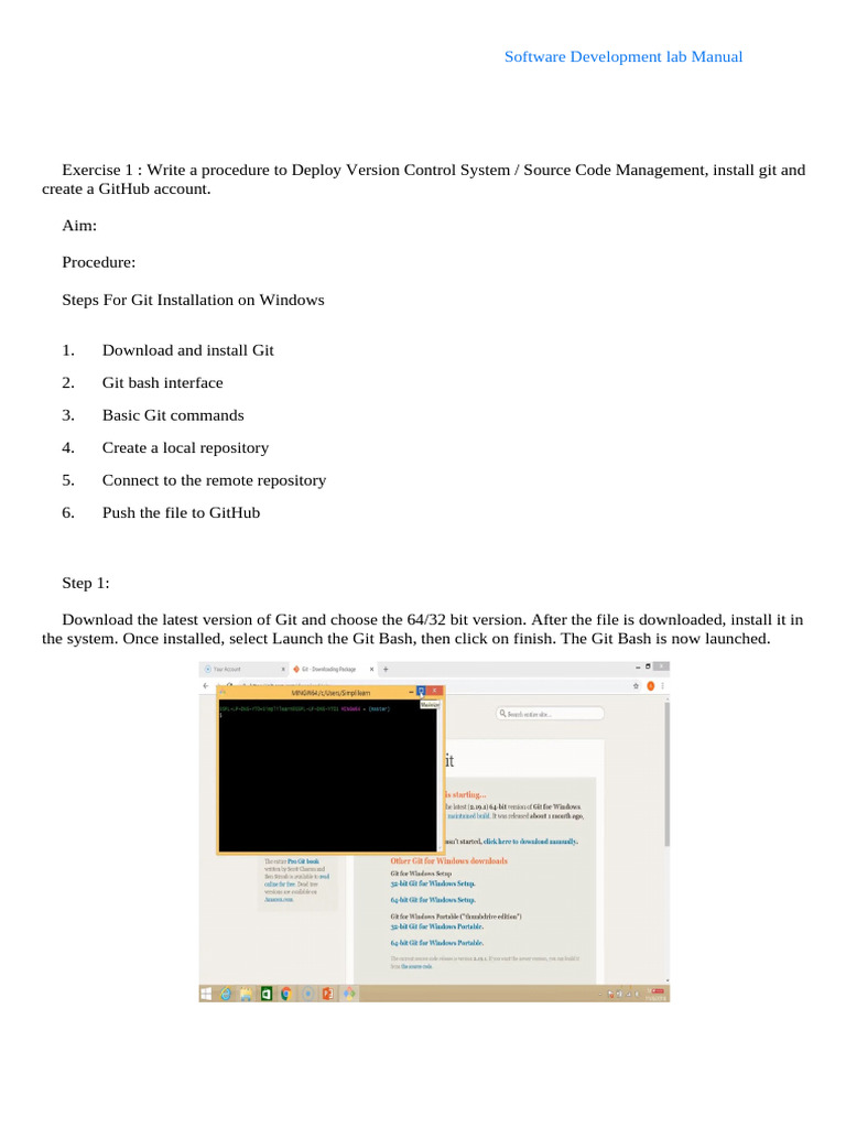 Git Installation and Operations Guide | PDF | Web Server | Internet & Web