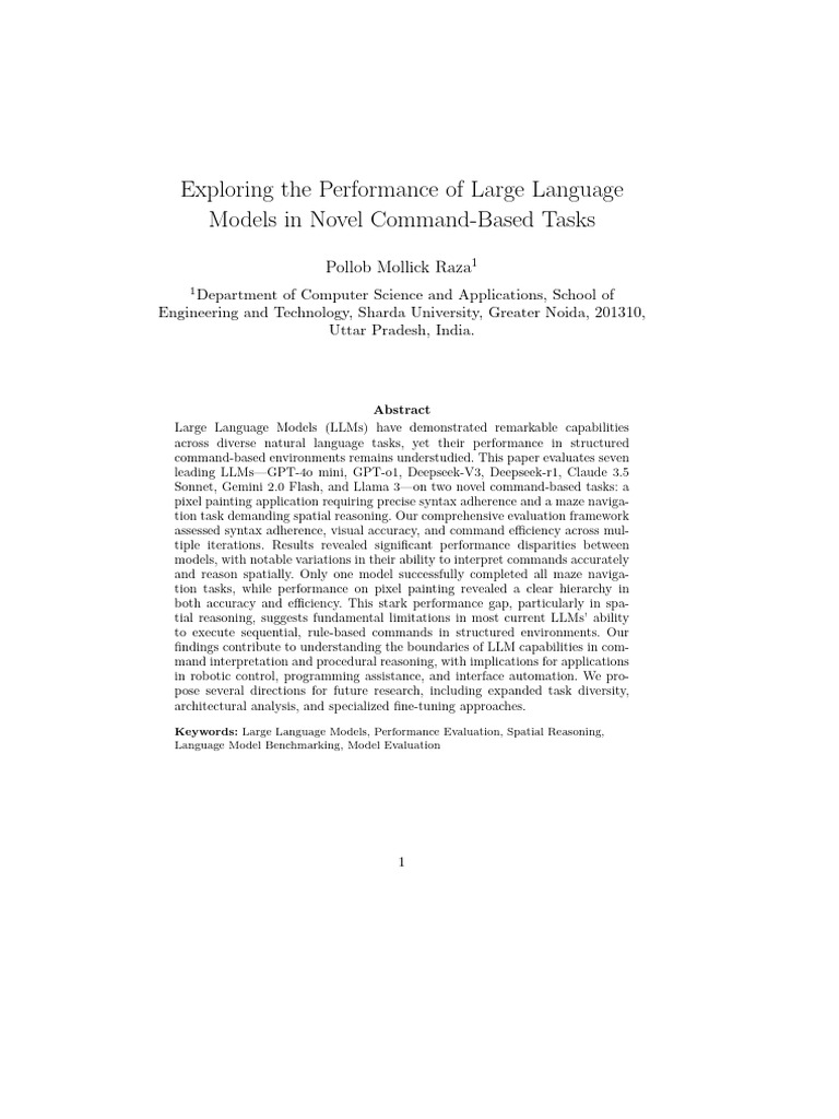 Evaluating LLMs in Command Tasks | PDF | Methodology