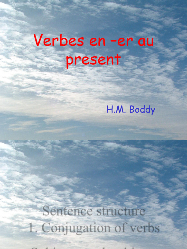 Conjugaison des verbes en -er au présent | PDF