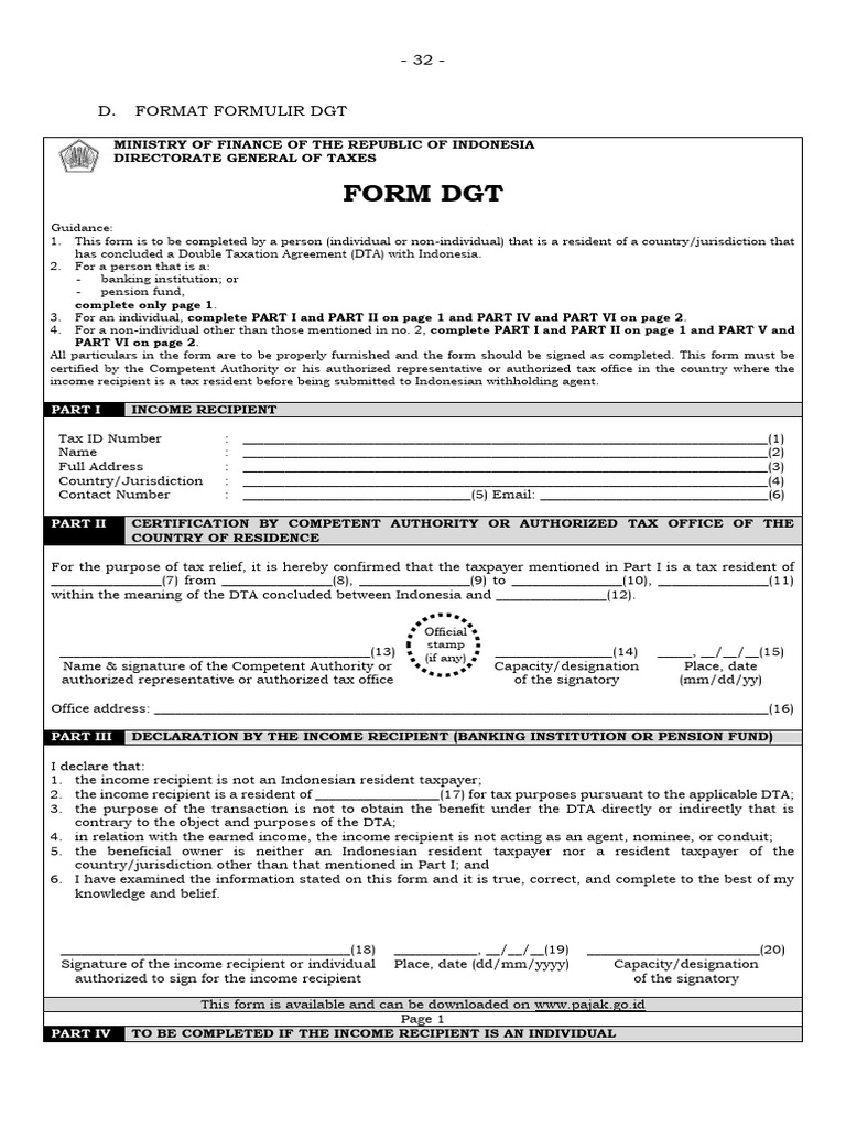 Form DGT for Tax Residency Certification | PDF | Double Taxation | Taxation