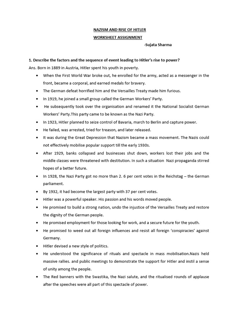 Hitler's Rise and Nazi Germany Explained | PDF | Nazi Germany | Nazism