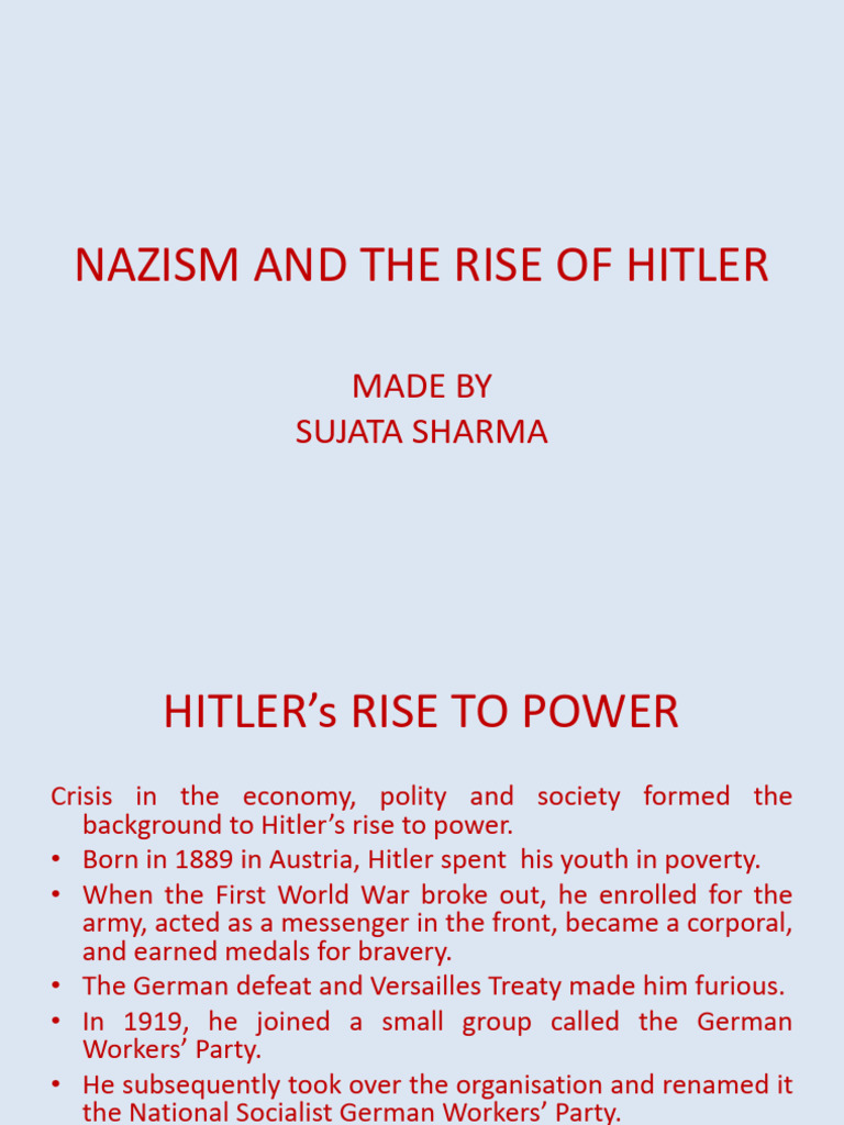 Hitler's Rise to Power and Nazism | PDF | Nazi Germany | Adolf Hitler