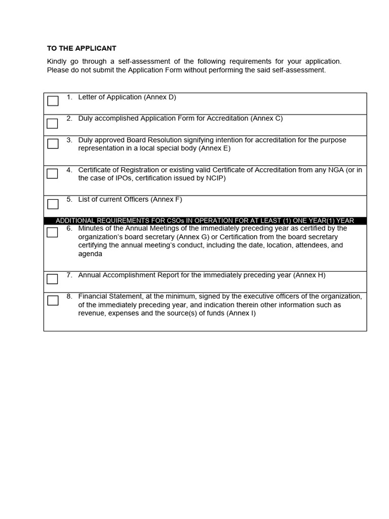 Accreditation Application Requirements Guide | PDF