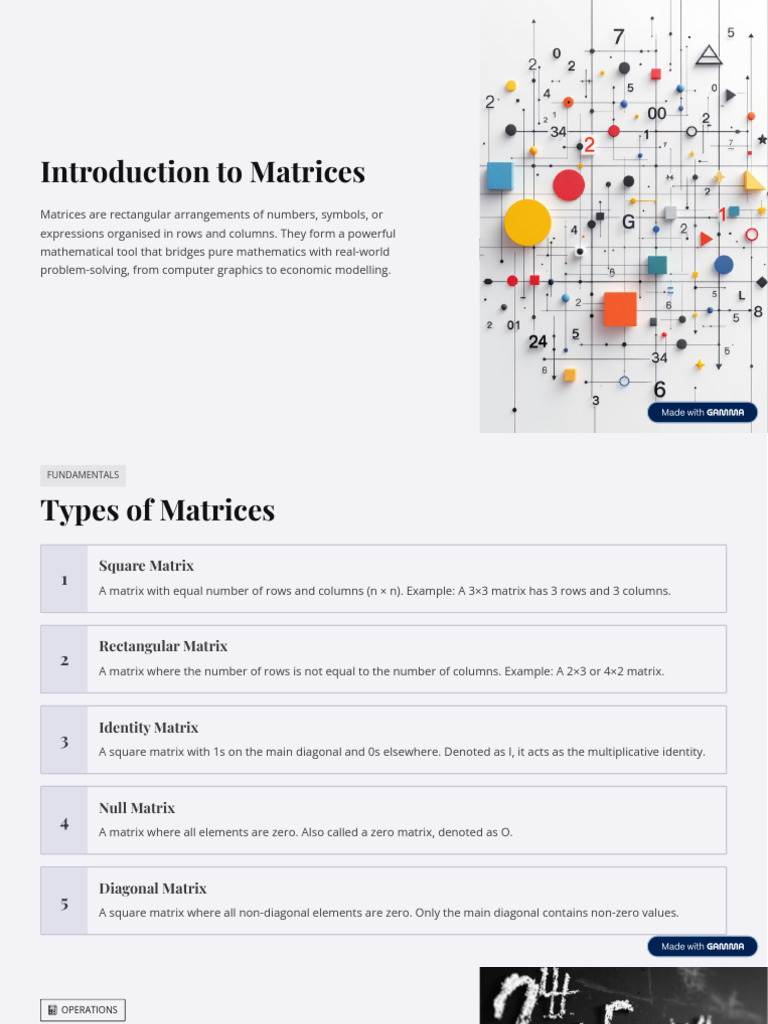Understanding Matrix Fundamentals | PDF | Matrix (Mathematics ...