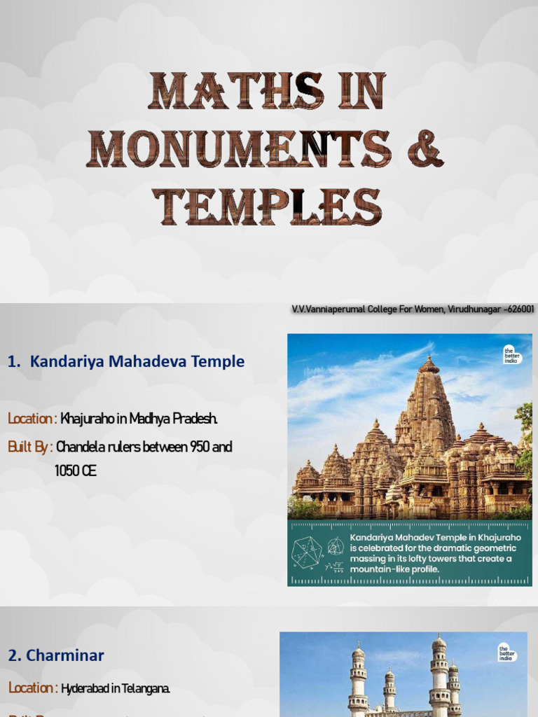Maths in Indian Temples and Monuments | PDF