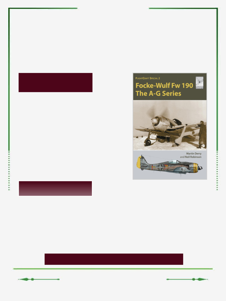 Focke Wulf Fw 190 The A to G Series BMW engined Series 1st Edition ...