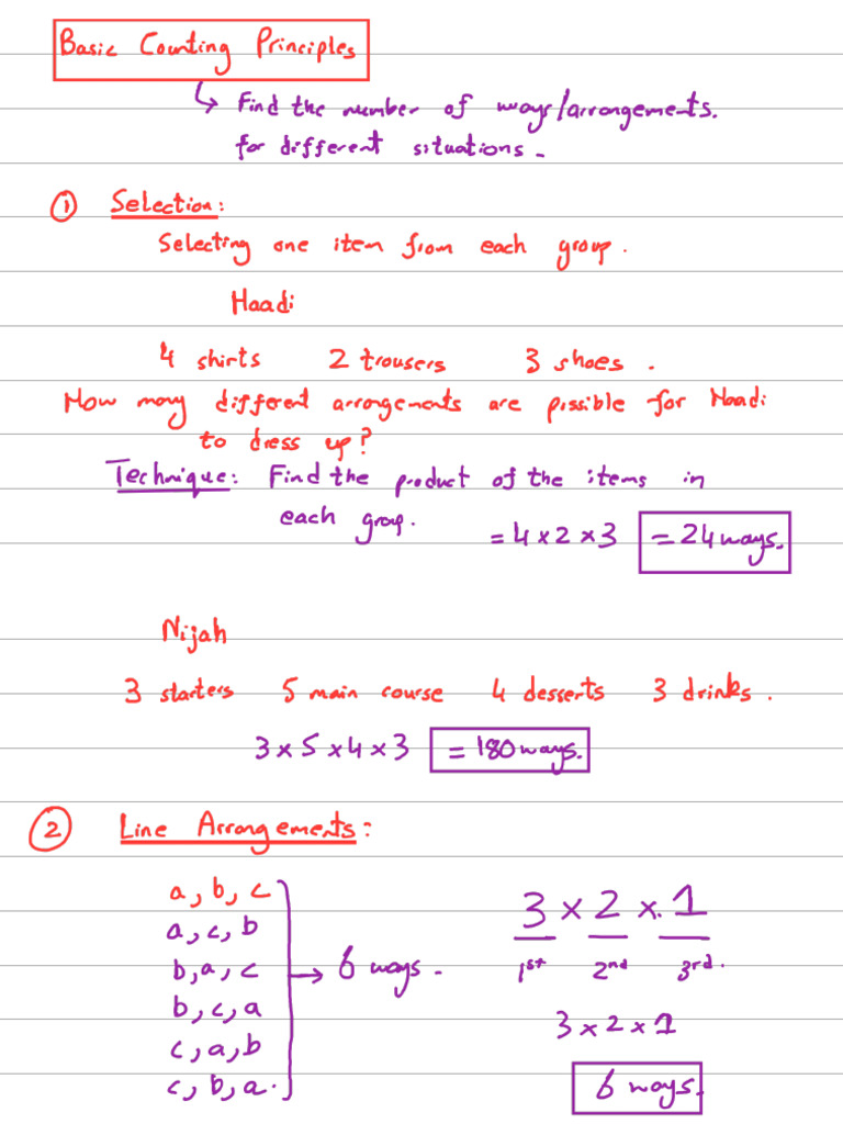 Counting Principles HL | PDF
