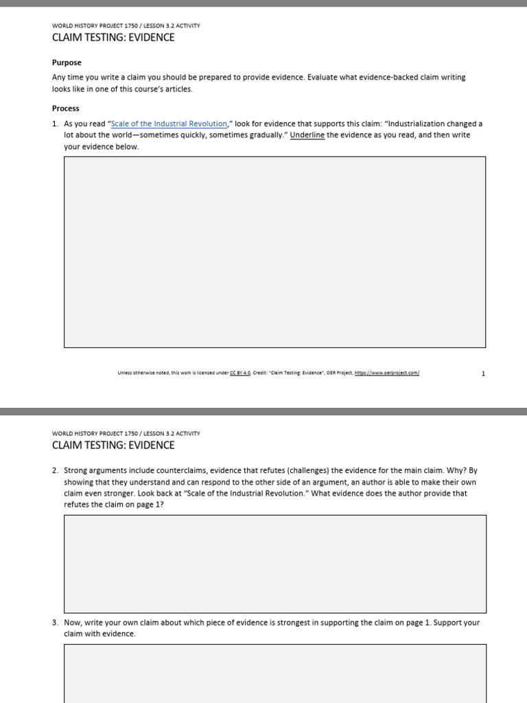 Claim Testing Evidence | PDF
