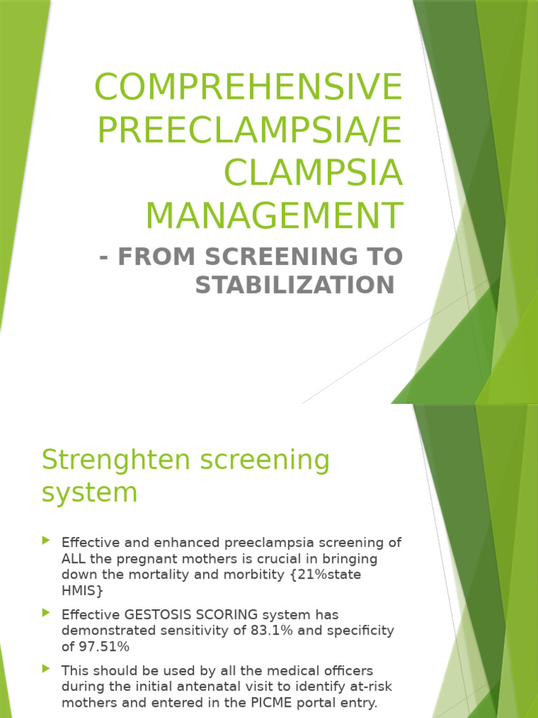 Preeclampsia Management Guidelines | PDF | Medical Specialties ...