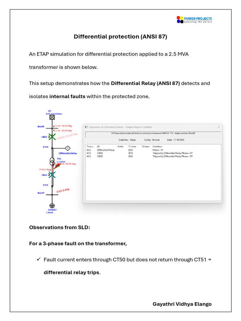 Differential Protection for Transformers | PDF | Relay | Electric Power