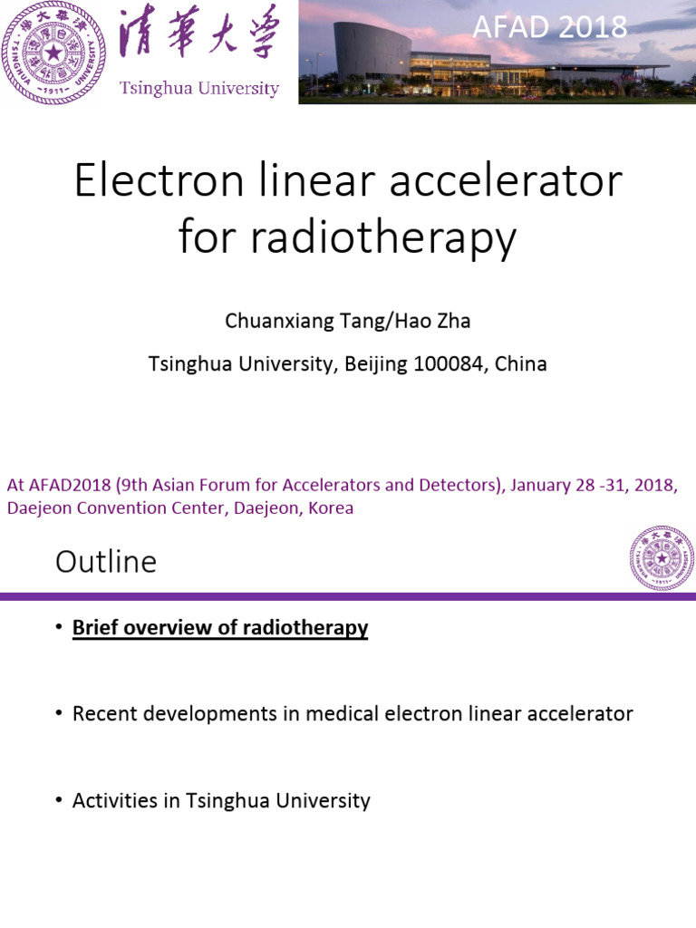 Advances in Electron LINAC for Radiotherapy | PDF | Radiation Therapy ...