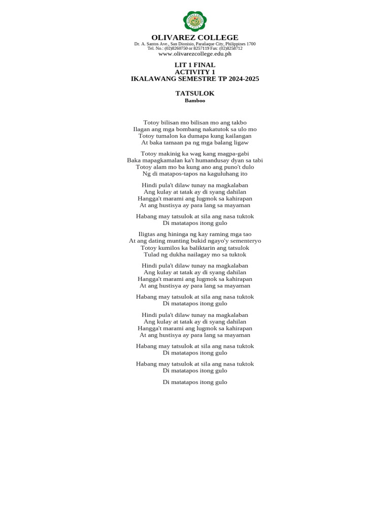 Activity 1 and 2 Final | PDF