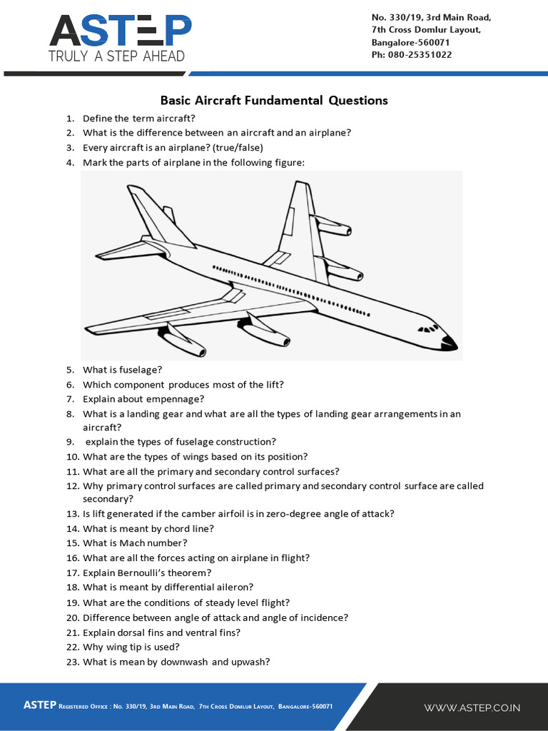 Aircraft Fundamentals Question Bank | PDF | Flight Control Surfaces ...