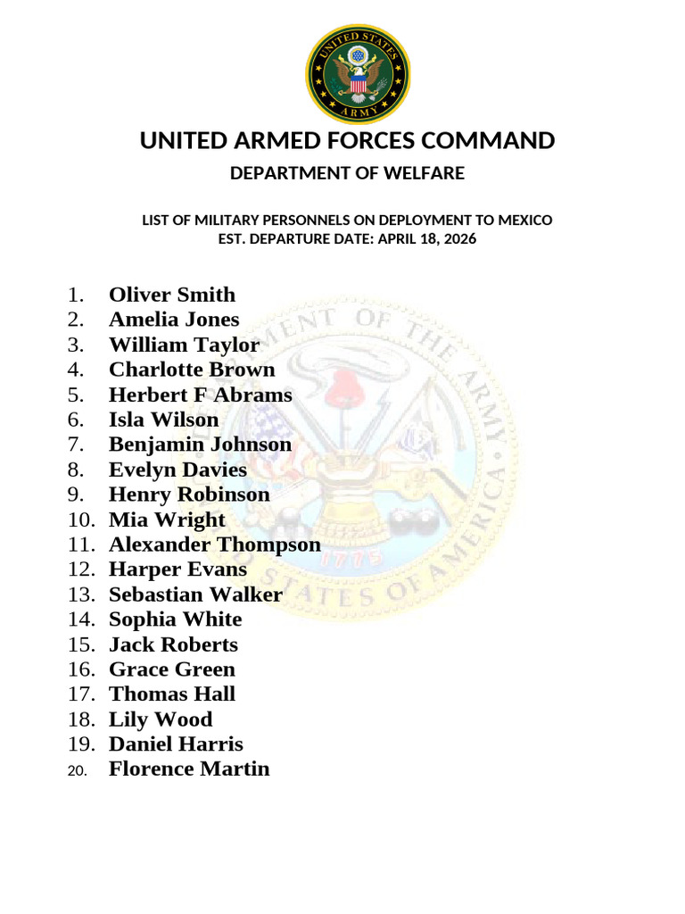 Military Personnel Deployment to Mexico | PDF