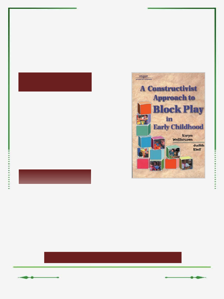 A constructivist approach to block play in early childhood 1st Edition ...