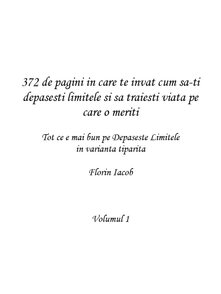 372 de Pagini in Care Te Invat Cum Sa Ti | PDF