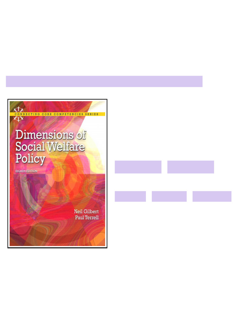 Dimensions of Social Welfare Policy 8th Edition available all format | PDF