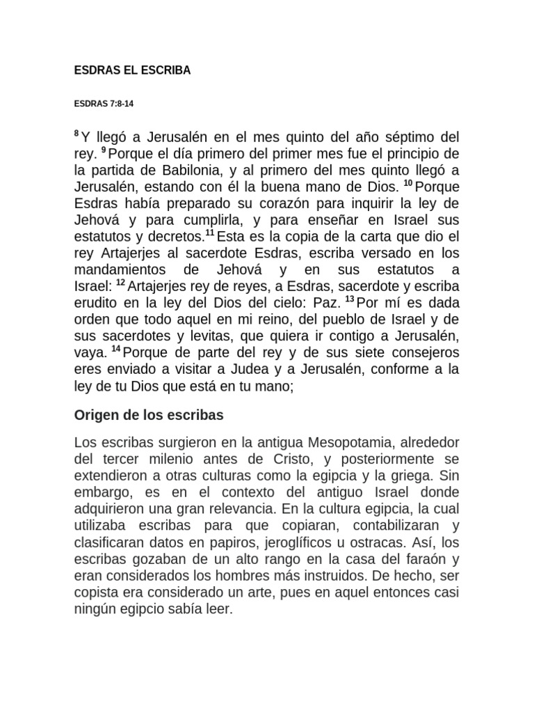 Esdras: Reformas y Liderazgo en Jerusalén | PDF | Ezra | Imperio aqueménida