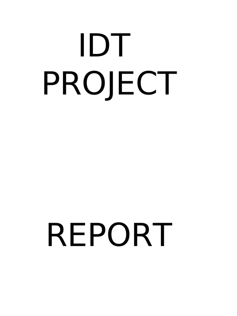 Idt Project Report 2 | PDF | Sensor | Sound