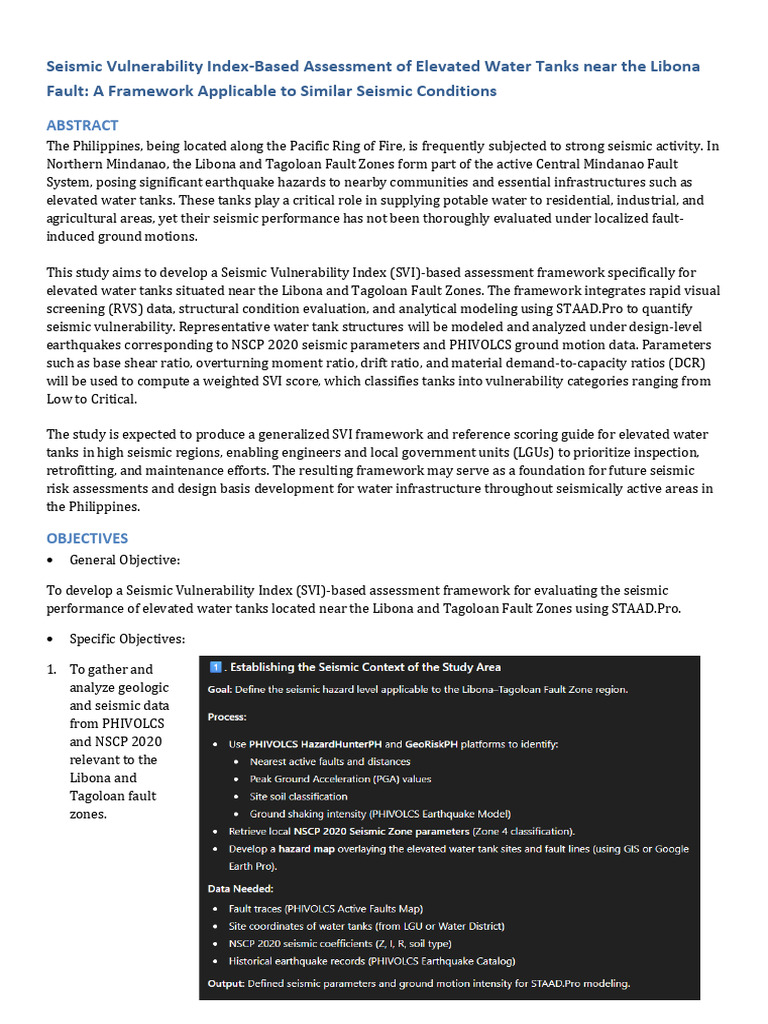 Seismic Vulnerability Assessment for Water Tanks | PDF | Seismology ...