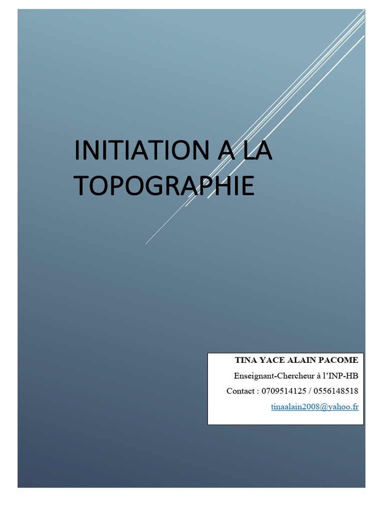 Introduction à la topographie en génie civil | PDF | Système de ...