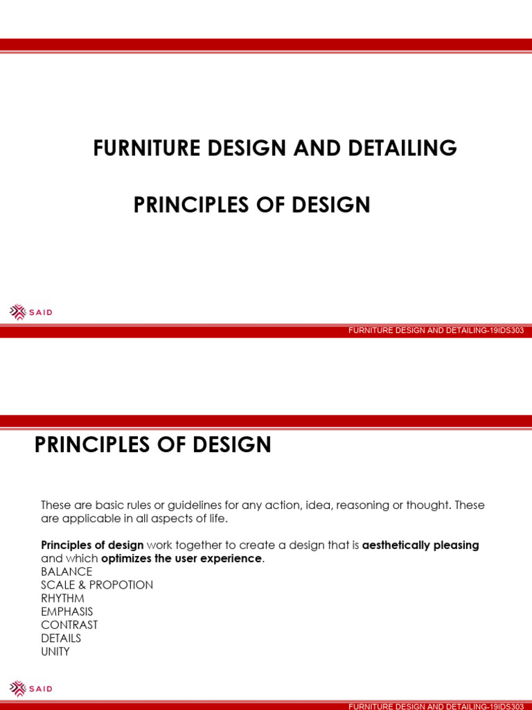 Principles of Furniture Design Explained | PDF | Pattern | Symmetry
