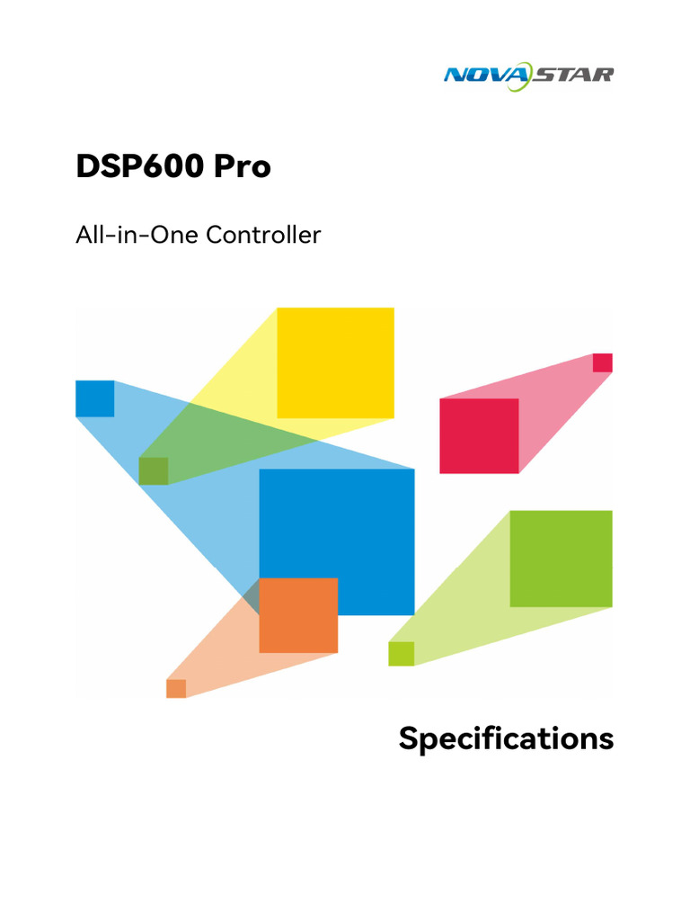 DSP600 Pro All-in-One Controller Specs | PDF | Video | Hdmi