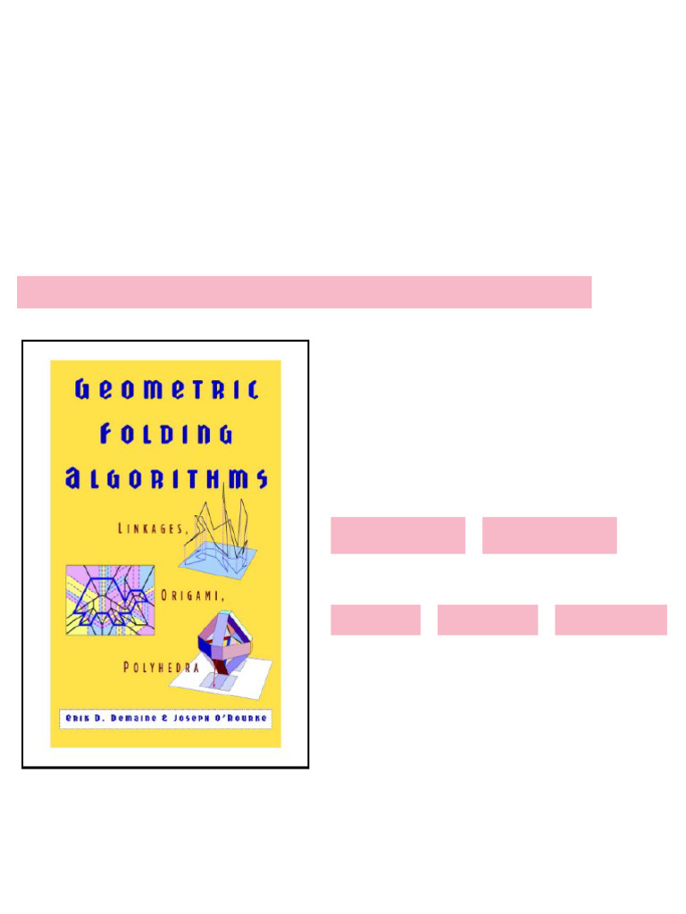 (Ebook) Geometric Folding Algorithms: Linkages, Origami, Polyhedra by ...