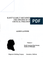 Alison Laywine - Kants Early Metaphysics and The Origins of The Critical Philosophy