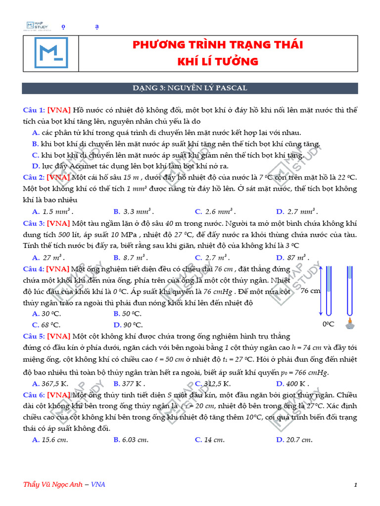 Phương Trình TR NG Thái Khí Lí Tư NG | PDF