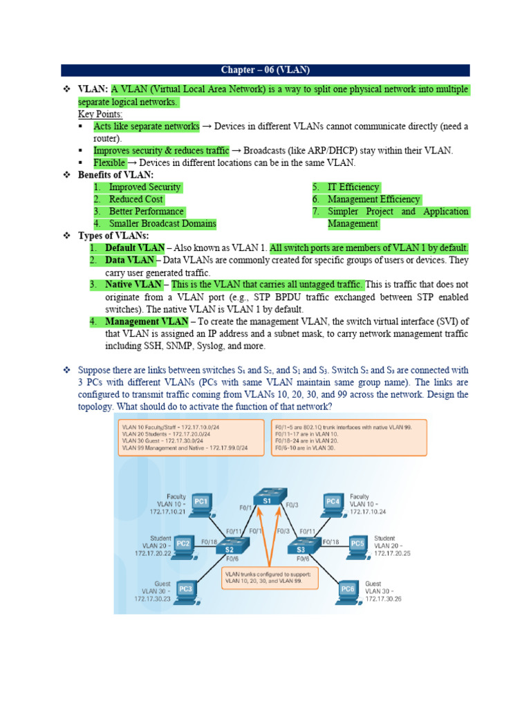 Understanding VLANs: Types and Benefits | PDF | Computer Network ...