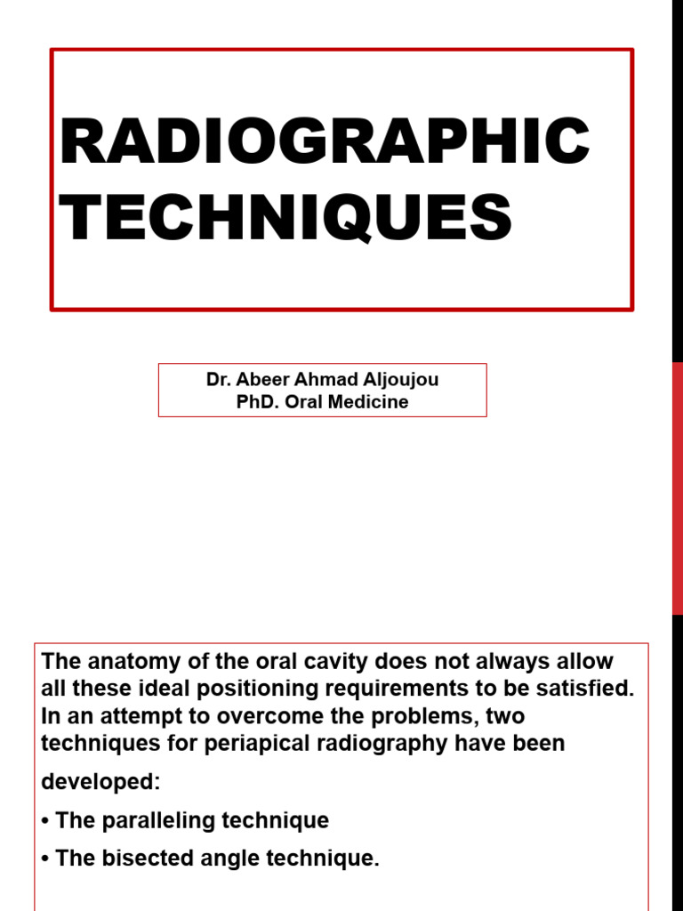 Periapical Radiography Techniques Explained | PDF | Medical Specialties ...
