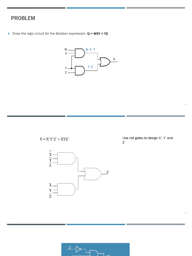Lecture_37_Implementation of Boolean expression with logic gates | PDF ...