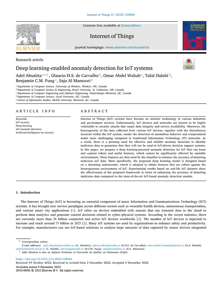 Deep Learning for IoT Anomaly Detection | PDF | Deep Learning | Machine ...