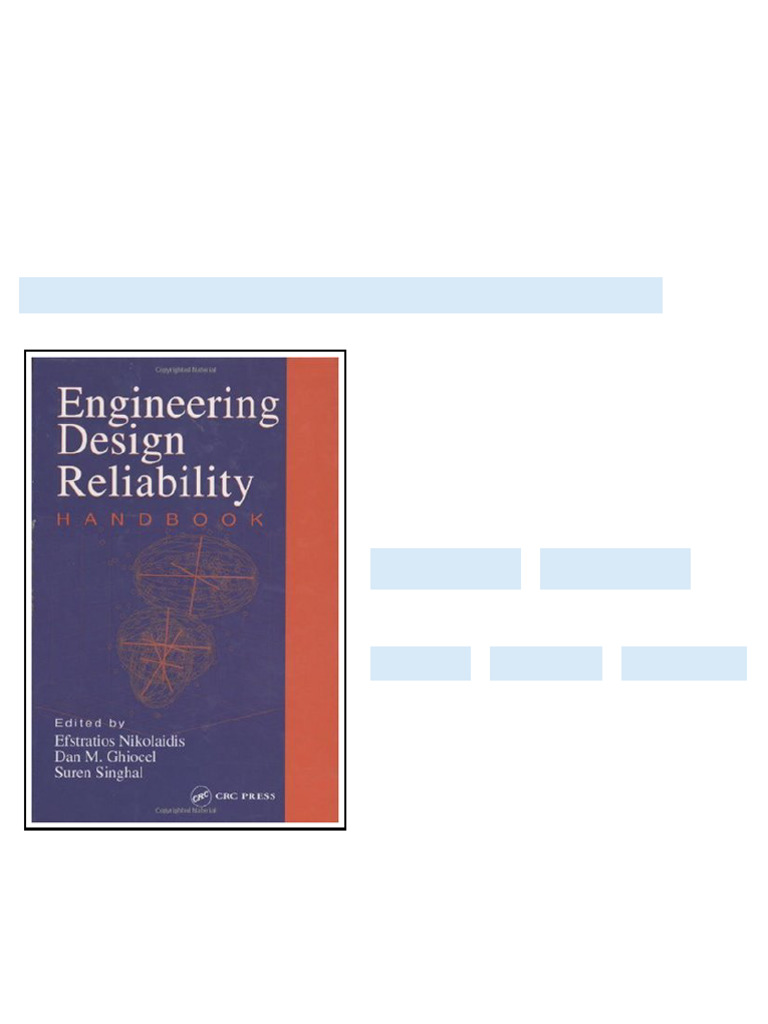 (Ebook) Engineering Design Reliability Handbook by Efstratios ...