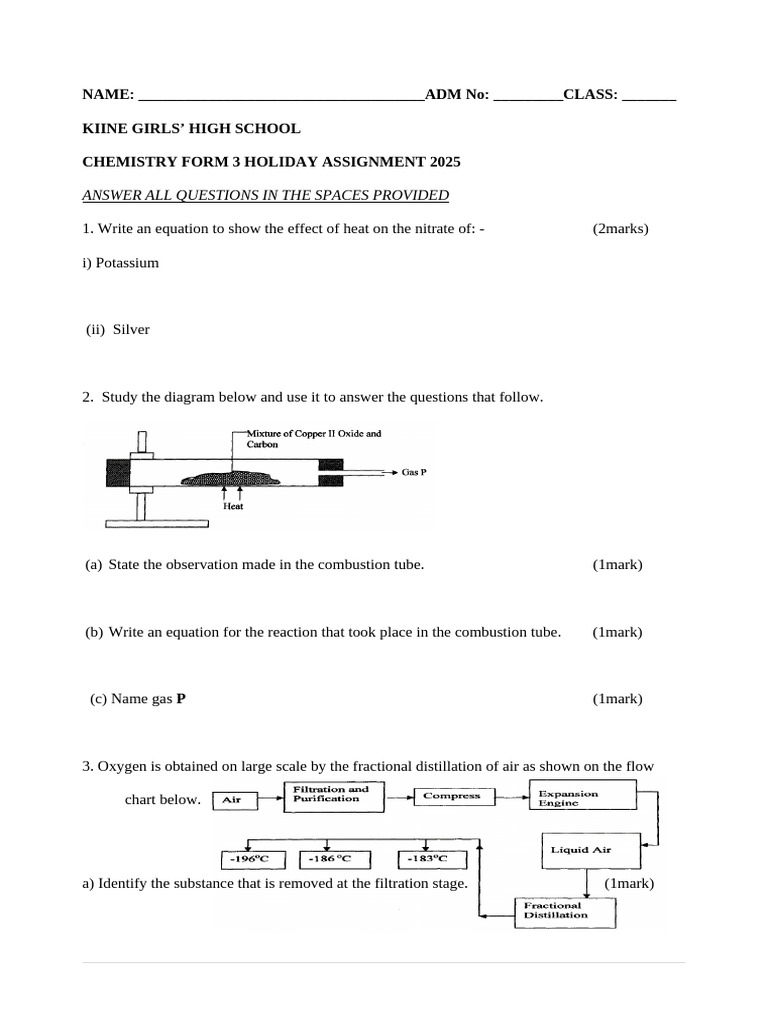 FORM 3 DEC CHEM | PDF | Chemical Elements | Chemical Compounds