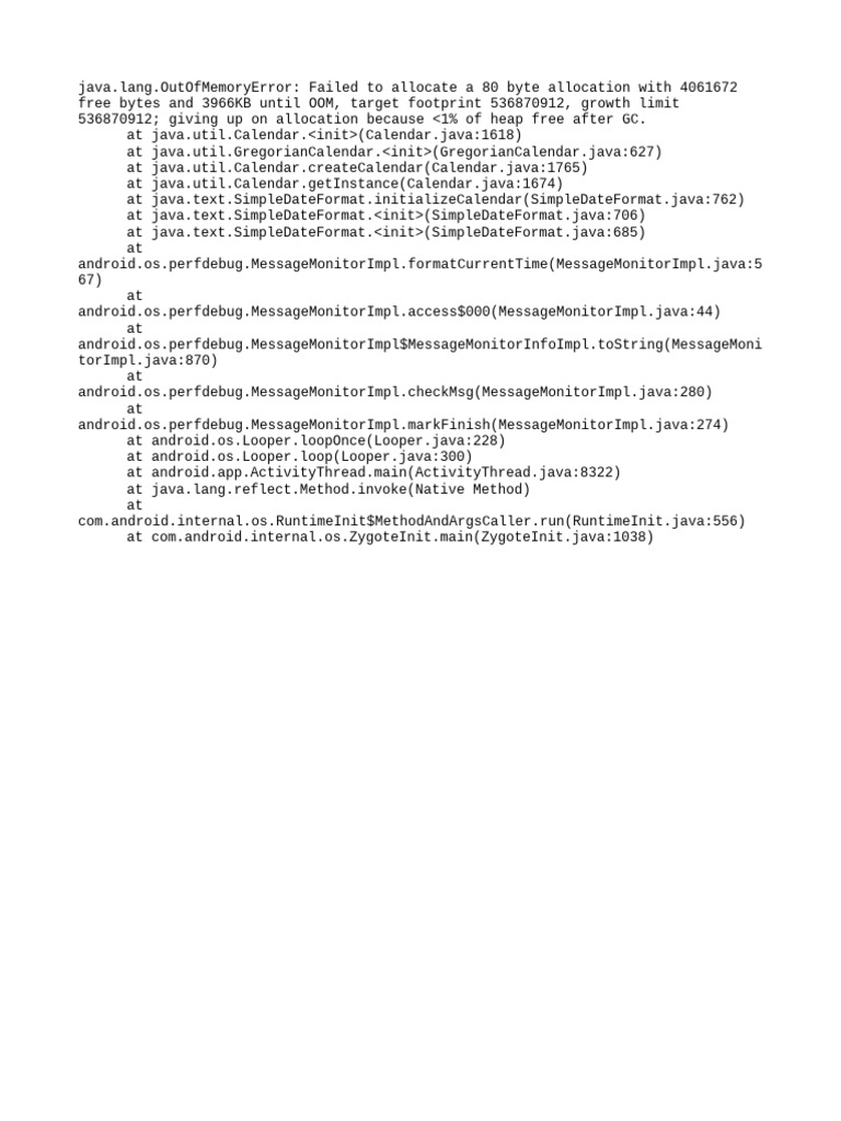 Java OutOfMemoryError Analysis | PDF