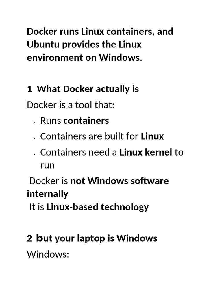 Ubuntu and Docker Relationship | PDF