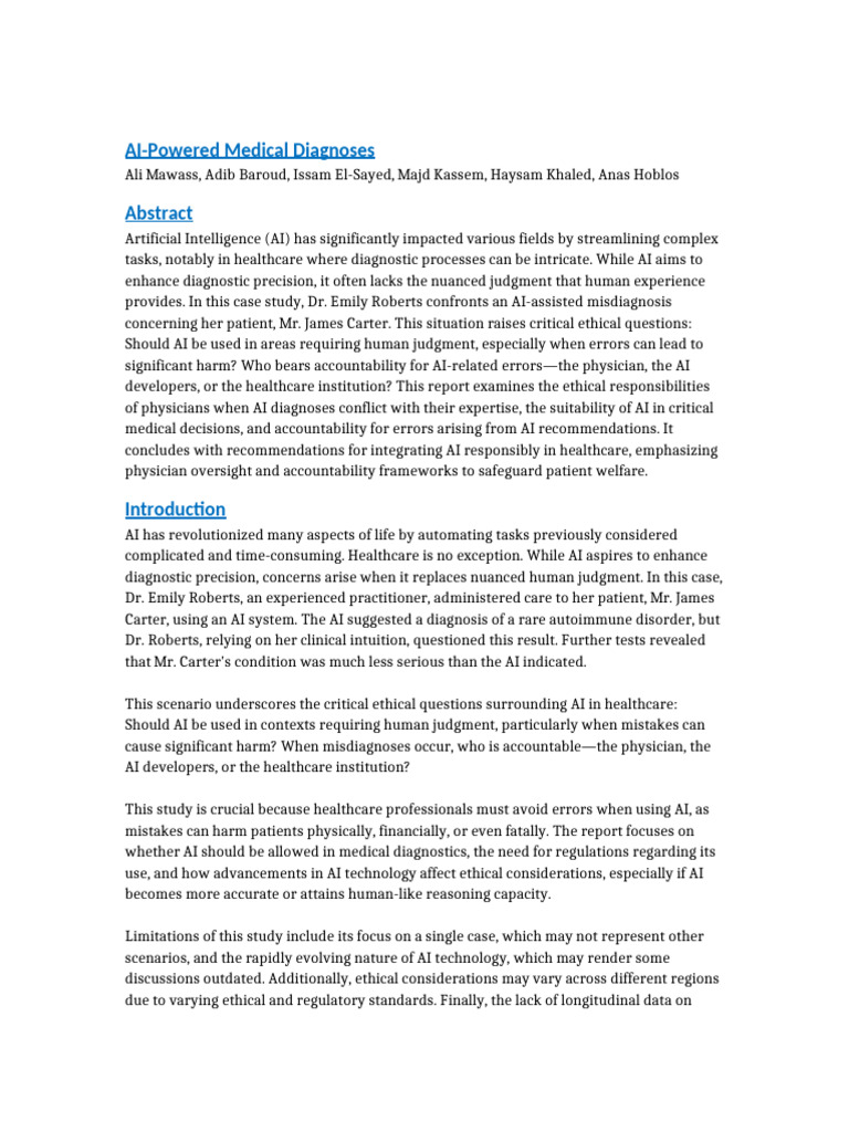 Ethical Implications of AI in Healthcare | PDF | Artificial ...