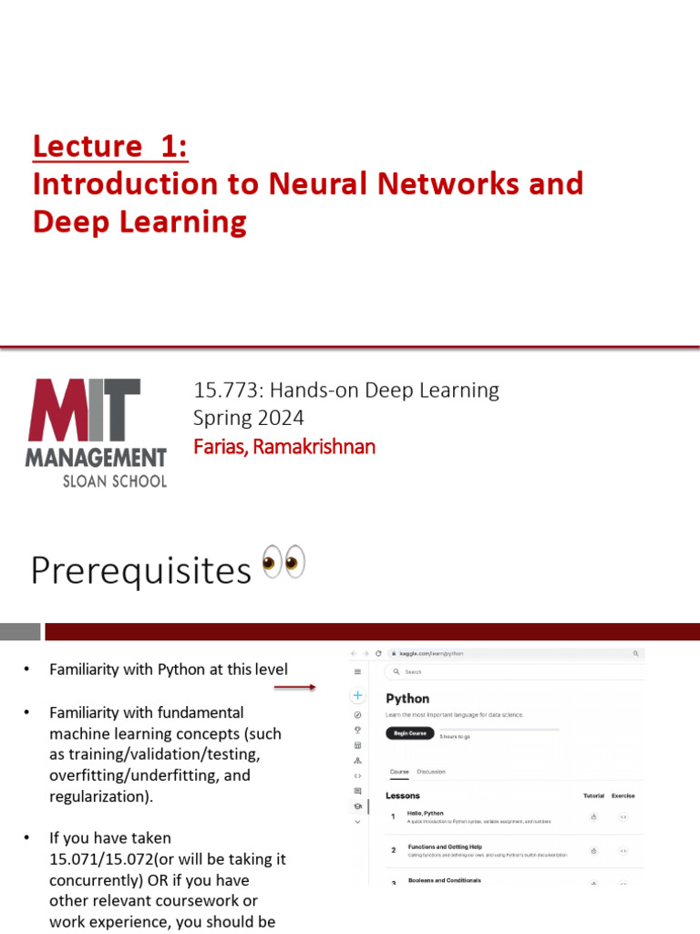 Introduction to Deep Learning Concepts | PDF | Machine Learning ...