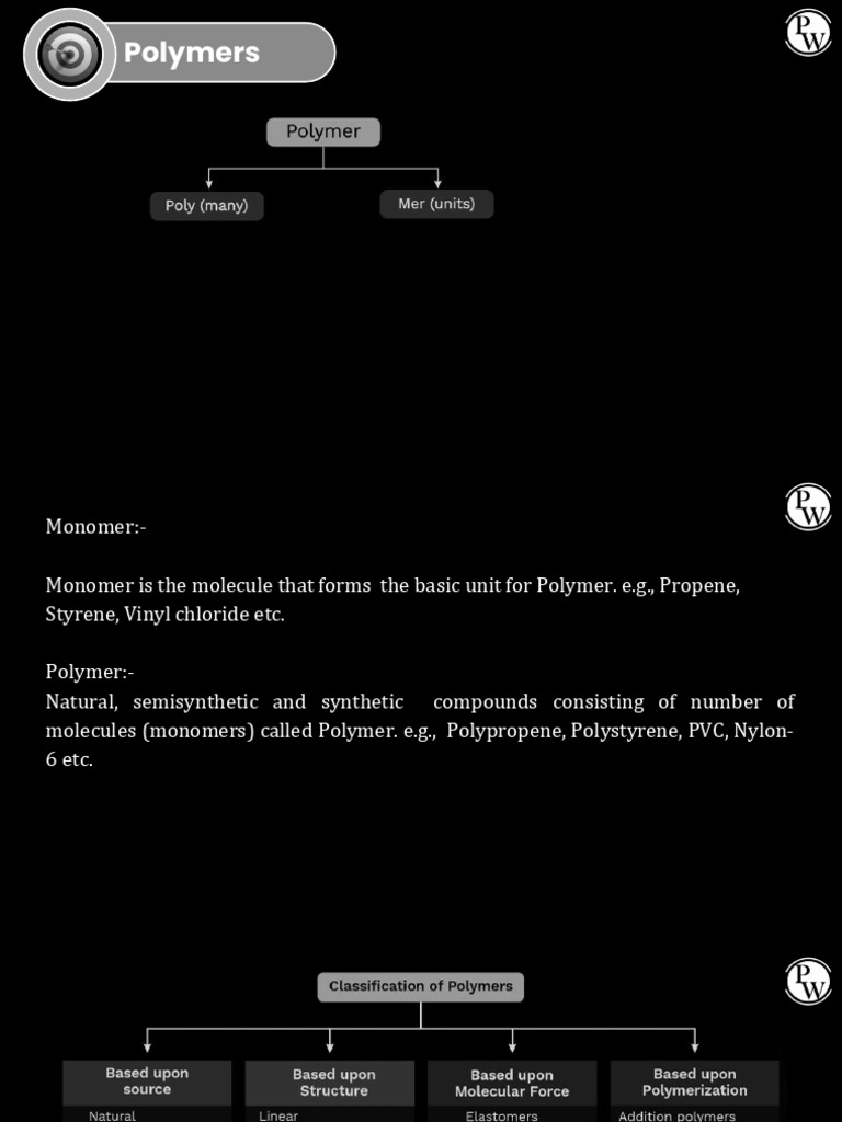 Types and Classifications of Polymers | PDF | Polymers | Polymerization