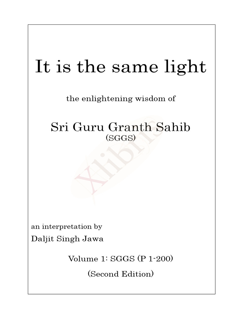 Interpretation of Sri Guru Granth Sahib | PDF | Guru Granth Sahib ...