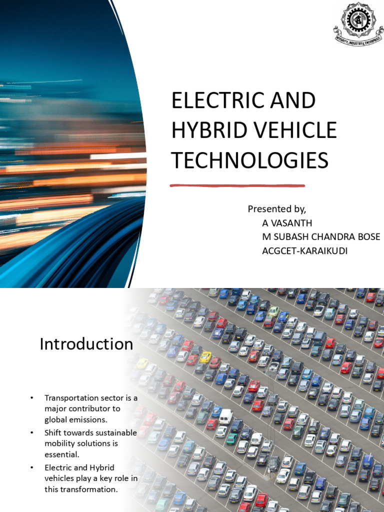 Electric and Hybrid Vehicle Overview | PDF | Electric Vehicle | Hybrid ...