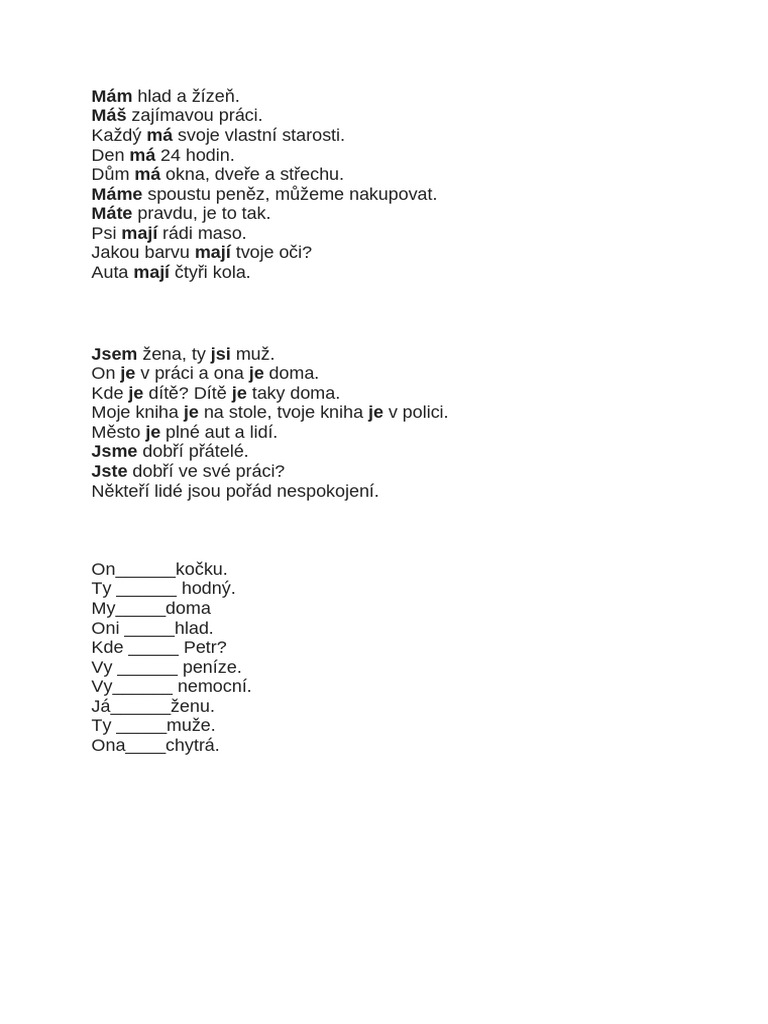 Mám Hlad A Žízeň | PDF
